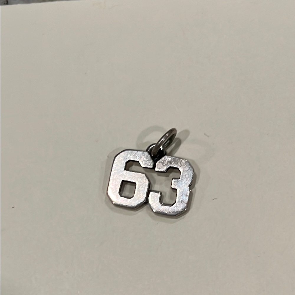 James Avery Silver Number 63 Charm